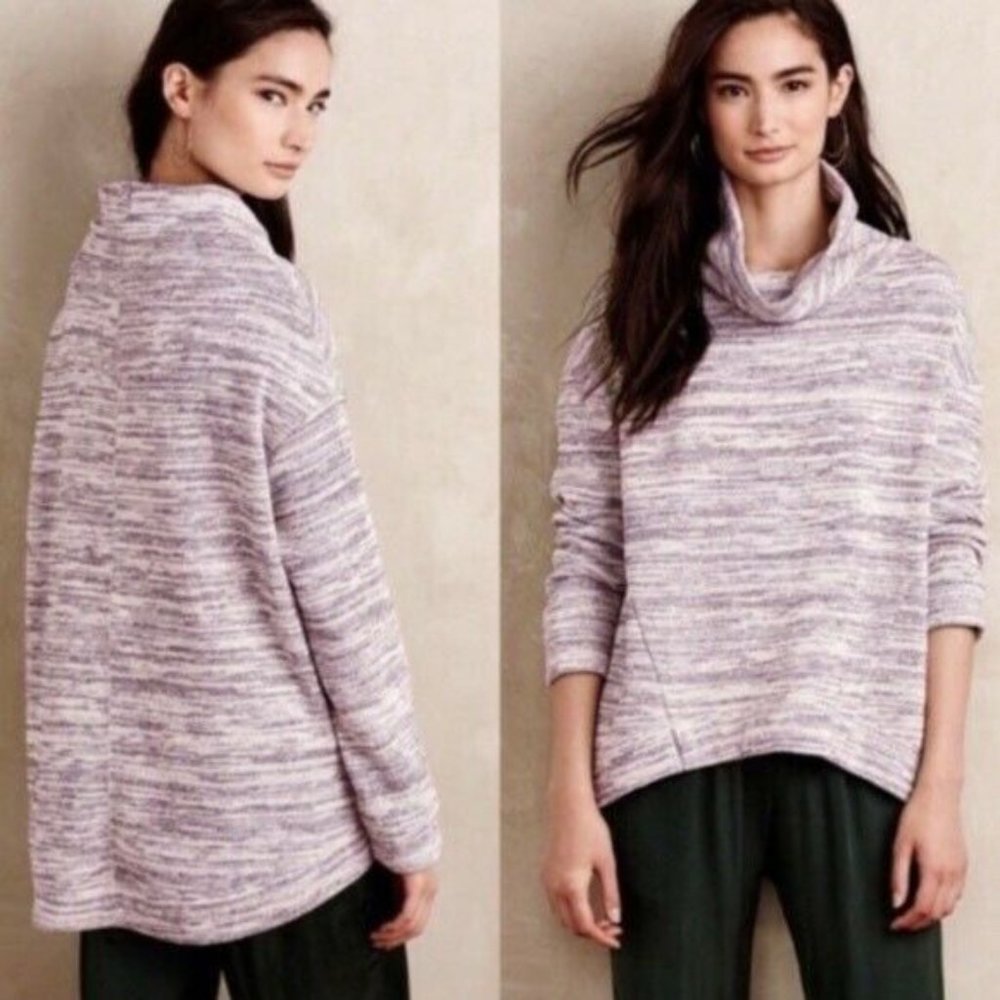Anthro Saturday Sunday Spacedye Cowl Neck Sweater